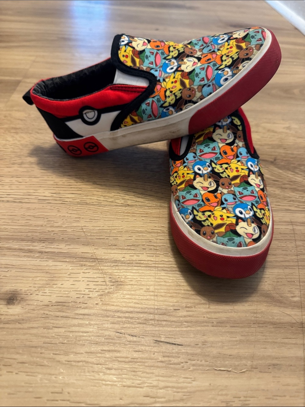 Pokemon Slip-On Sneakers - Red, Black, Yellow, Blue